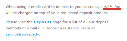 Deposit Fee